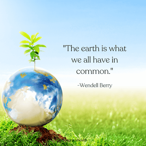 Quote that says "The earth is what we all have in common." by Wendell Berry