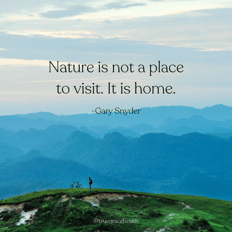 Quote that says "Nature is not a place to visit. It is home." by Gary Snyder