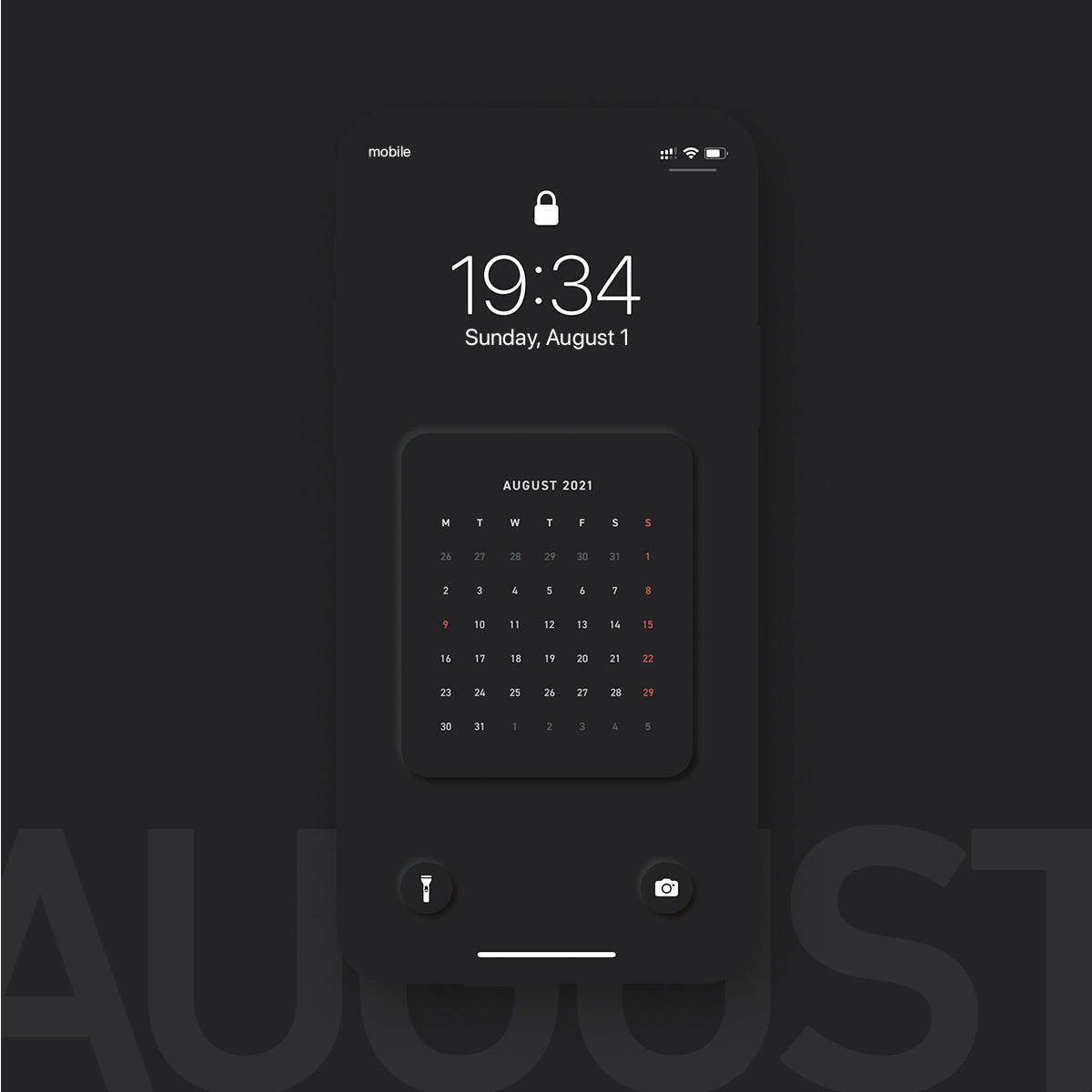 21 08 Iphone Calendar Wallpaper Black Prave