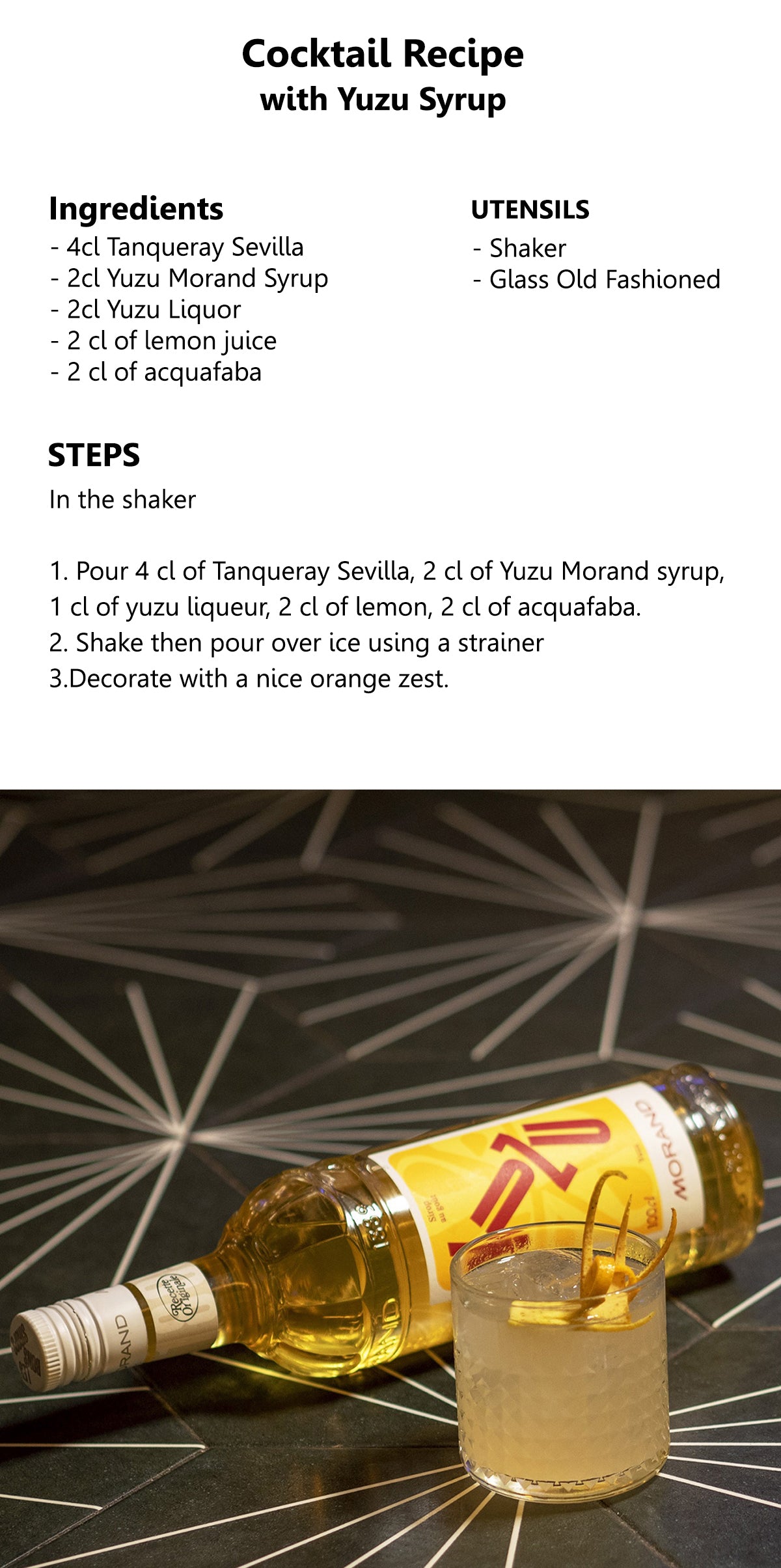MORAND1011 Cocktail, Yuzu syrup | Switzerluxe