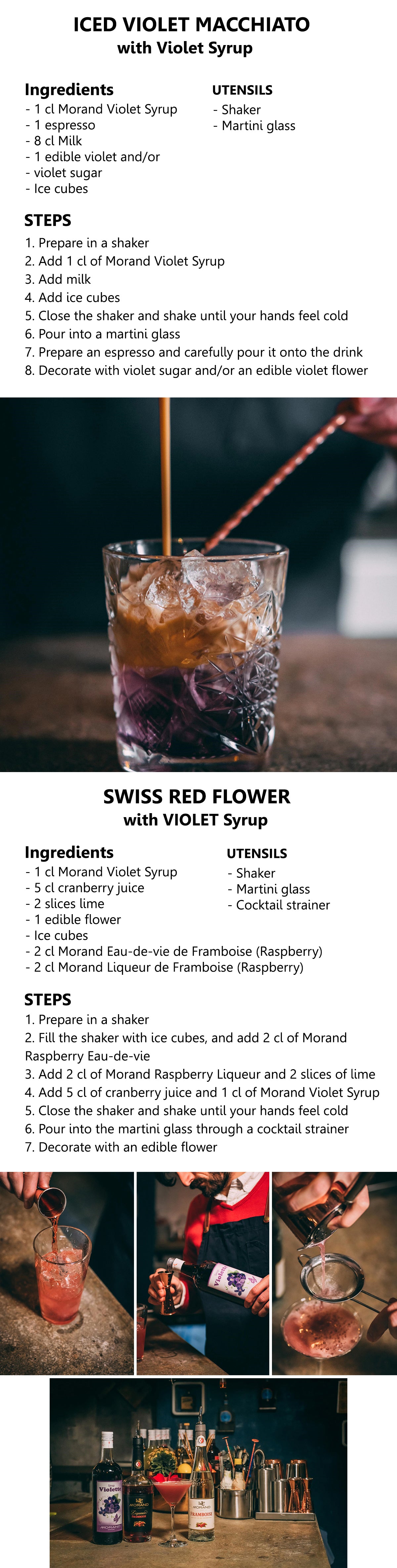 MORAND3008 Cocktail, violet syrup | Switzerluxe