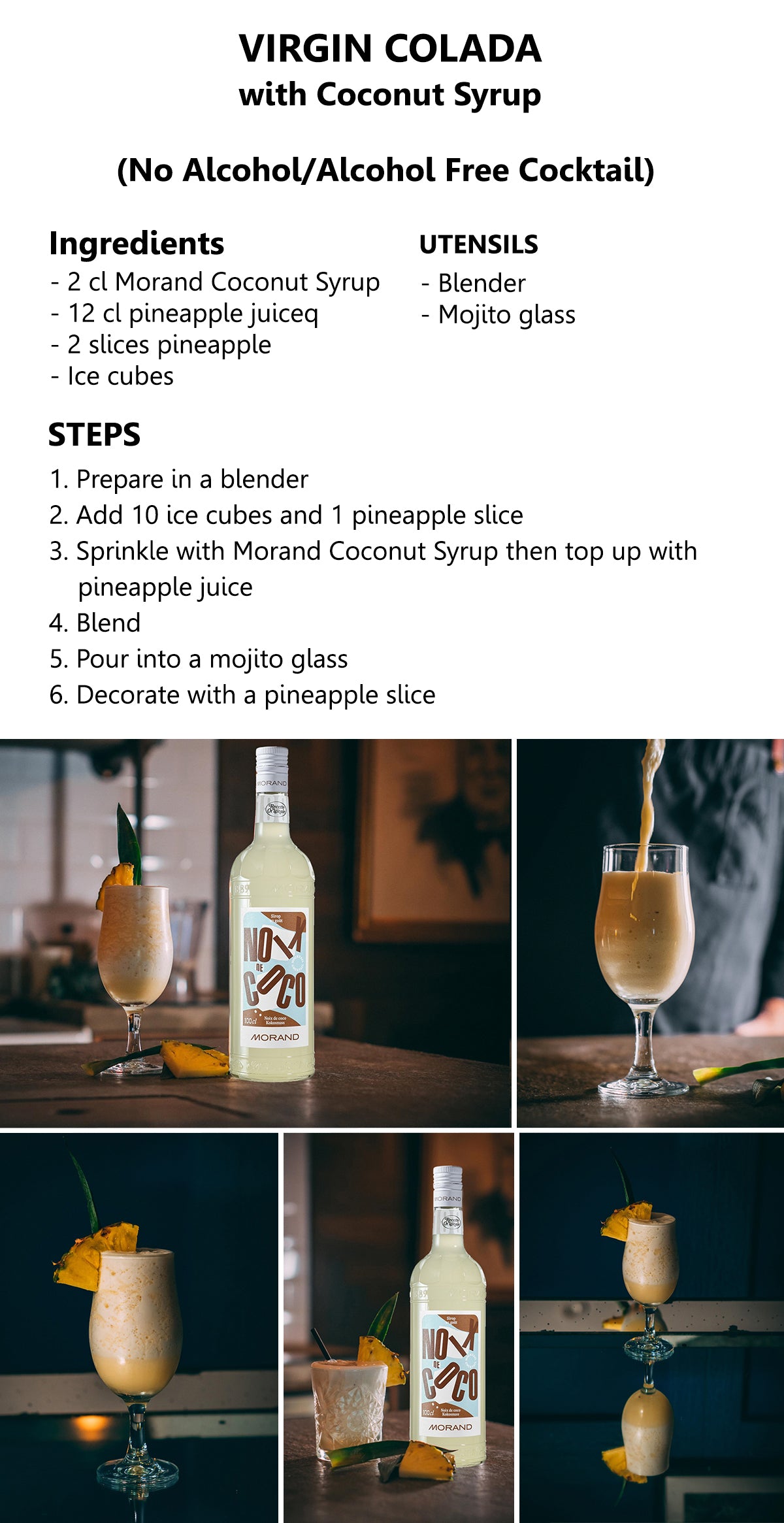 MORAND3009 Cocktail, coconut syrup | Switzerluxe