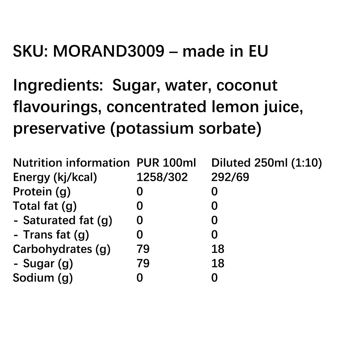 MORAND3009 ingredients | Switzerluxe