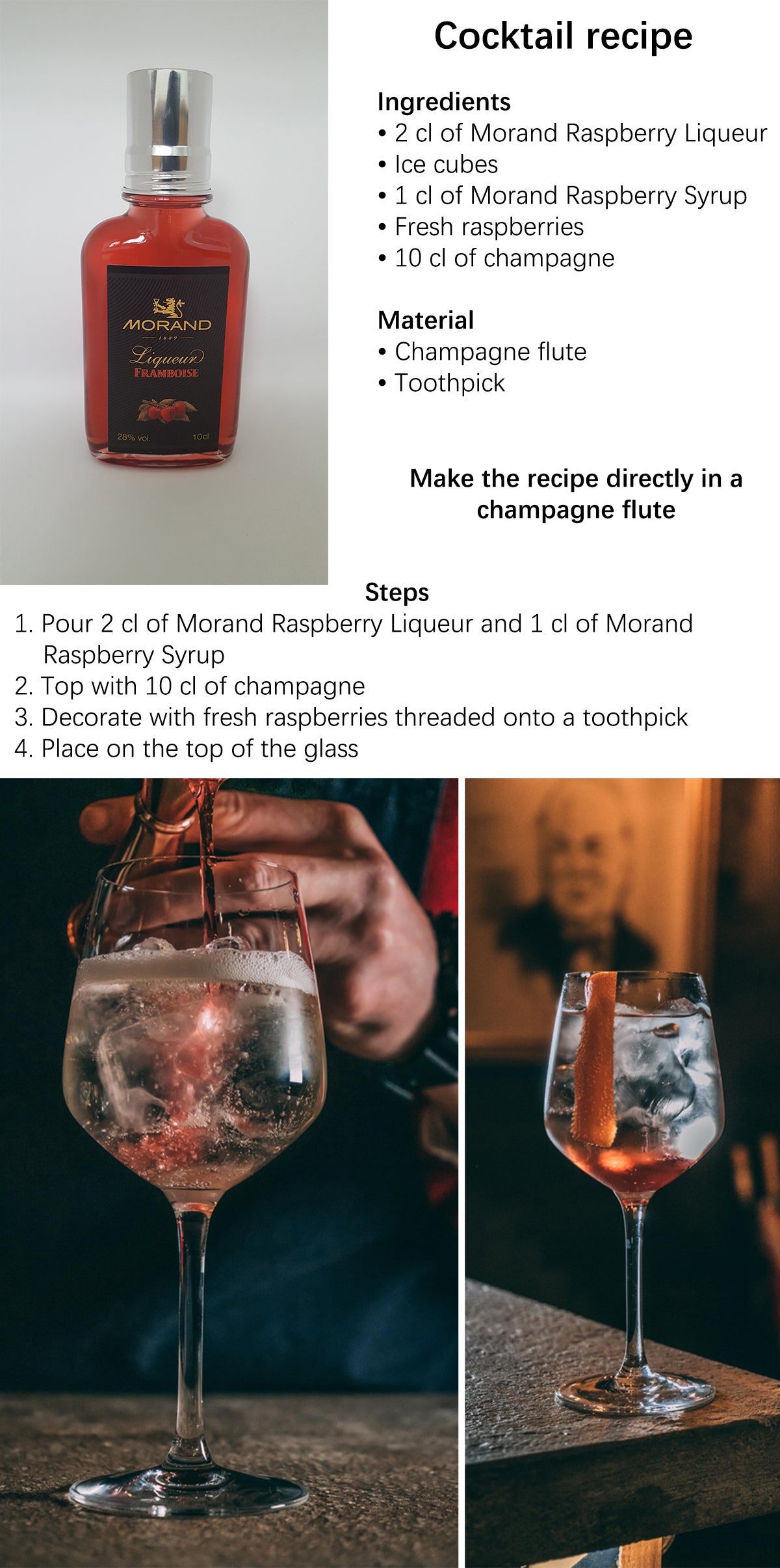MORAND9101 raspberry liquor, cocktail recipe | Switzerluxe