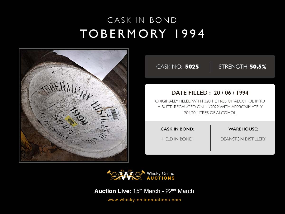 Tobermory Whisky Cask for sale