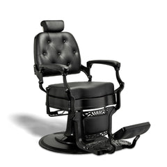 matte black barber chair