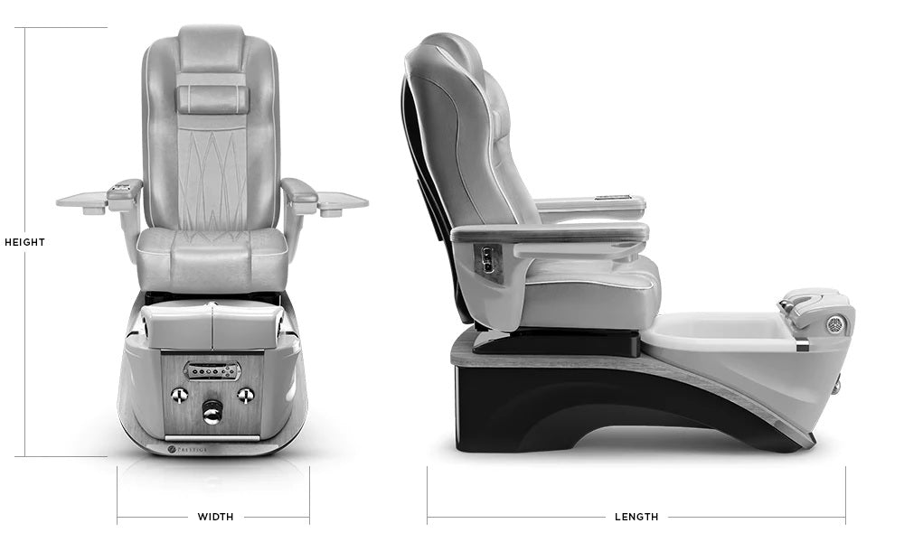 Lexor Prestige Pedicure Chair - dimensions