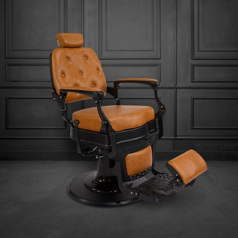 Adams Barber Chair Orange Black