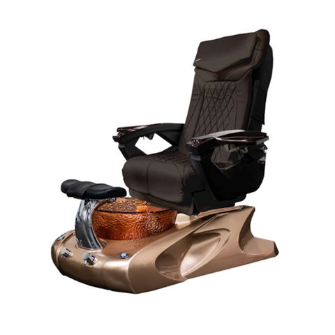 Gold Tub Brown Top Viggo II Pedicure Chair