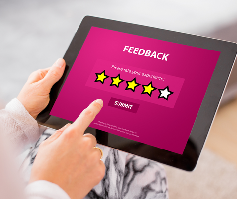 tablet for customer feedback 