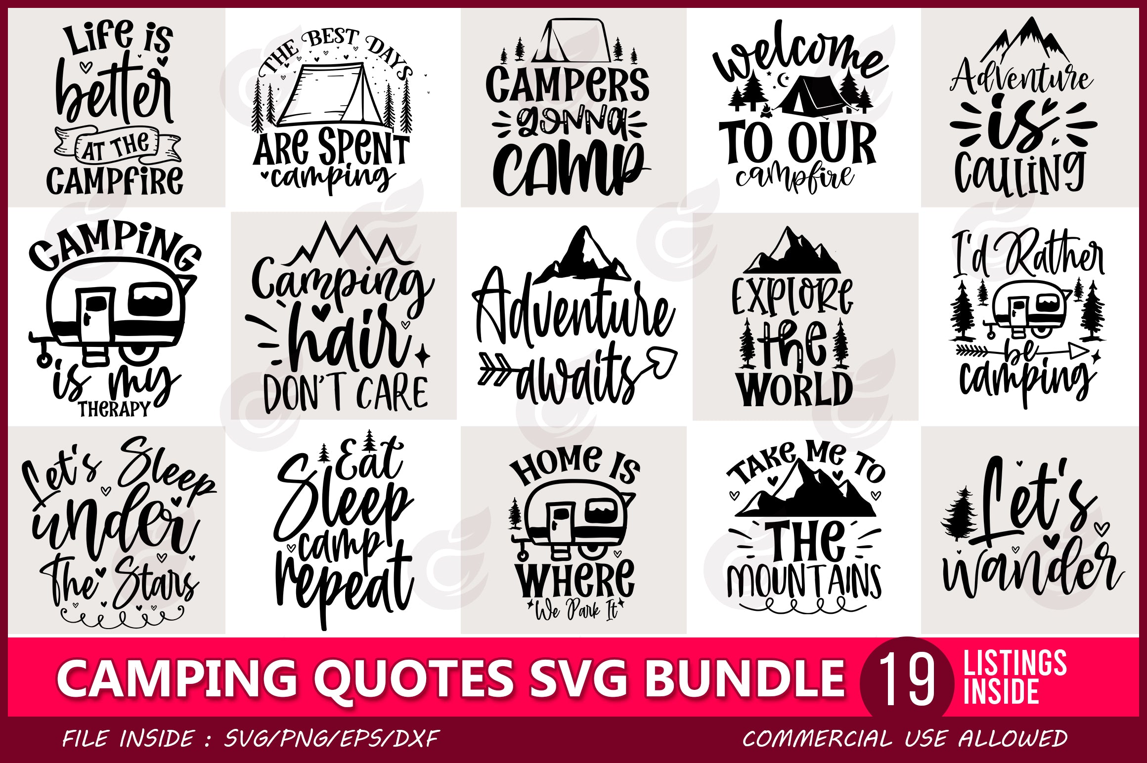 Download Camping Quotes Svg Bundle Craftdesignbulk