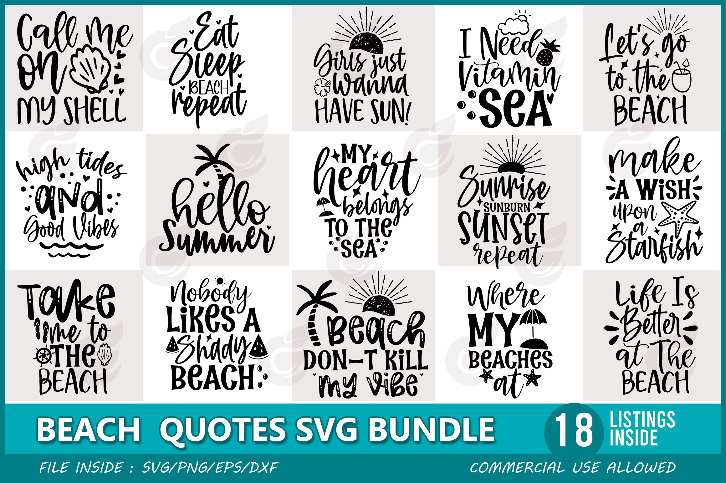 Download Beach SVG Bundle - Craftdesignbulk