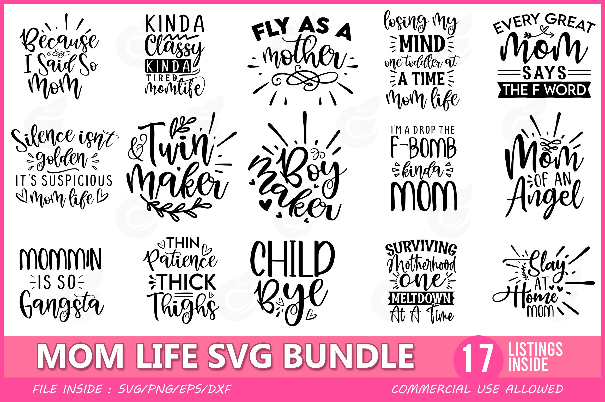 Download Mom Life Svg Bundle V Ii Craftdesignbulk