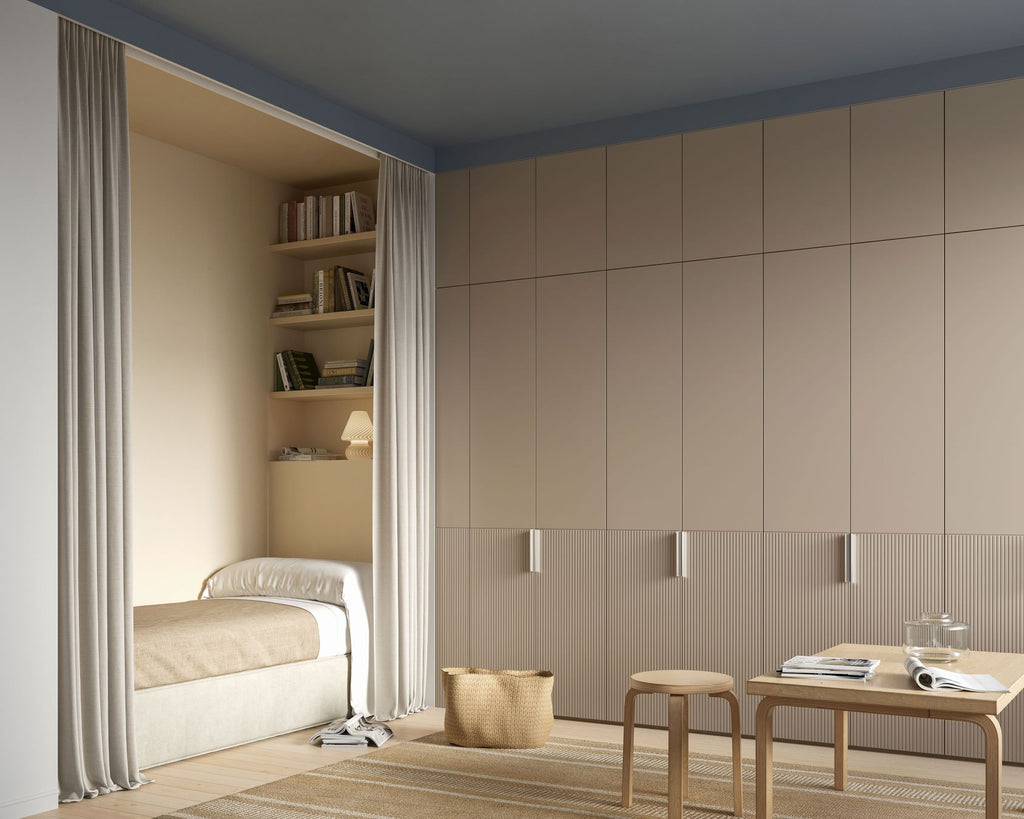 A.S.Helsingo VASS wardrobe in Sunday Greige bedroom