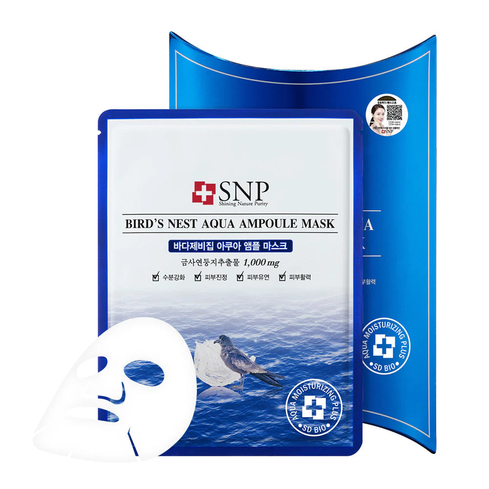 SNP Bird's Nest Aqua Ampoule Mask 10pcs/ box