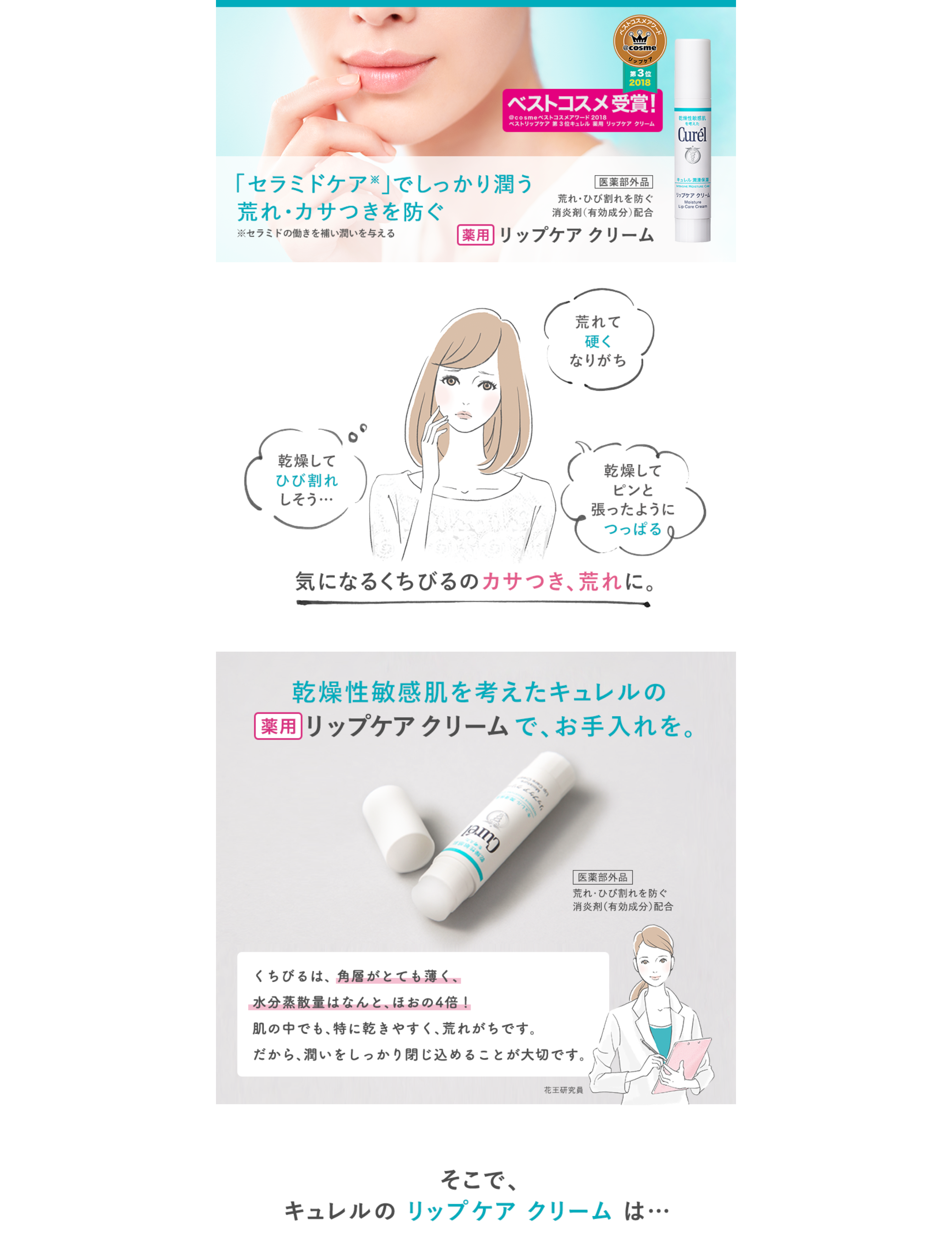 CUREL Moisture Lip Care Cream CUREL珂润浸润保湿润唇膏