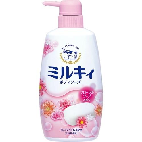 Cow Brand MILKY BODY SOAP #Rose Scented 400ml