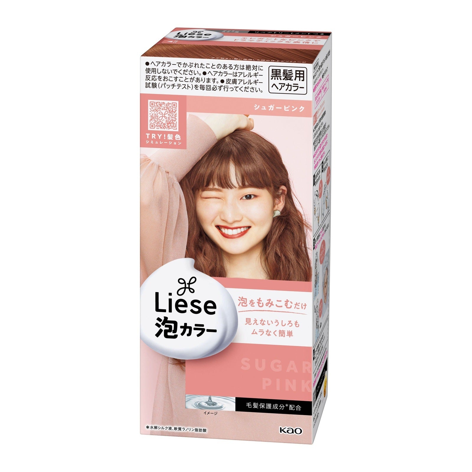 KAO Liese Creamy Bubble Color Hair Dye #Sugar Pink