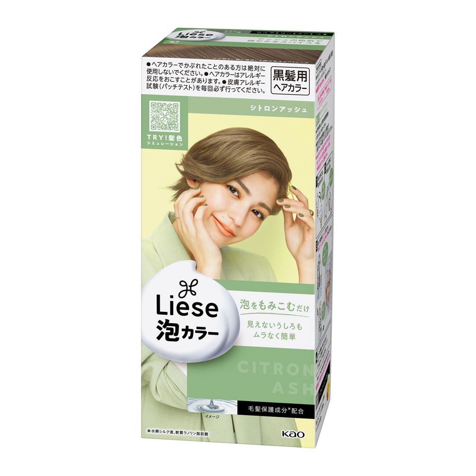 KAO Liese Creamy Bubble Color Hair Dye #Citron Ash