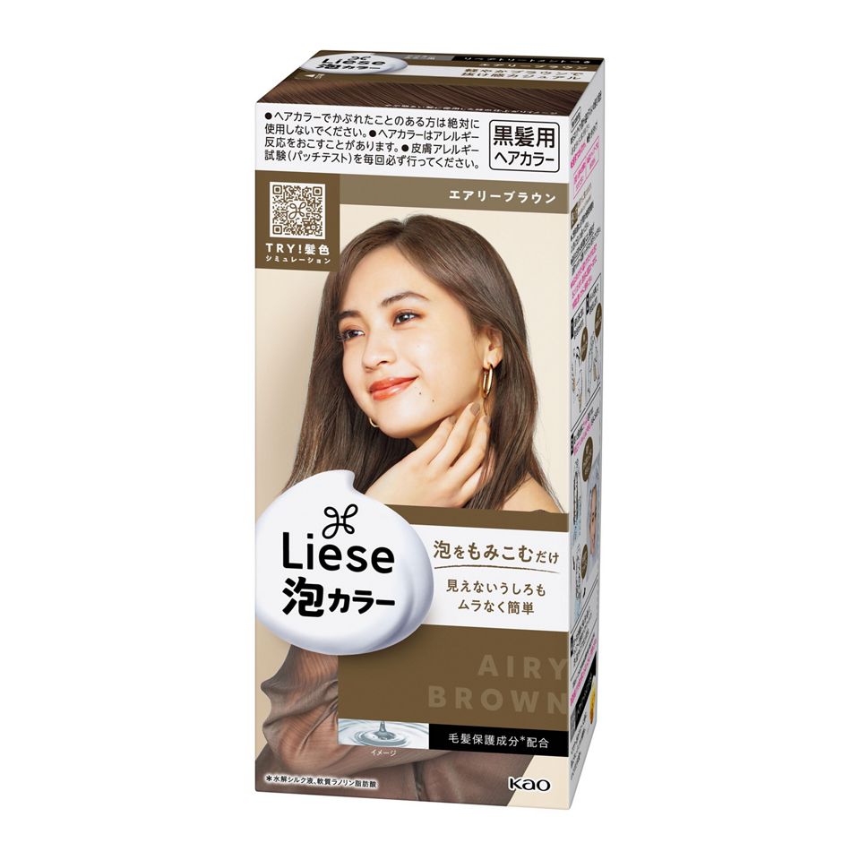 KAO Liese Creamy Bubble Hair Color #Airy Brown