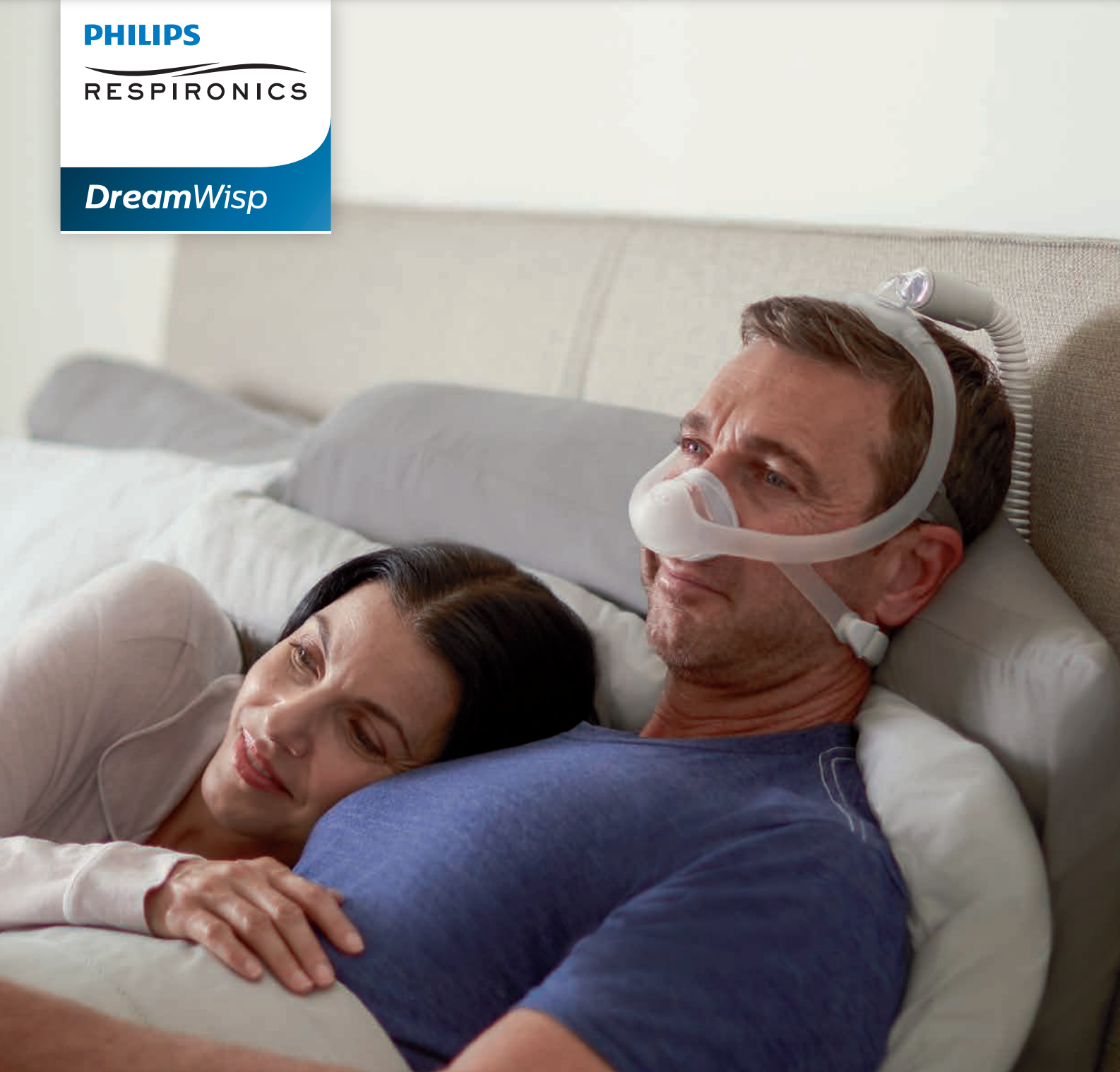 DreamWisp nasal mask with minimal contact area