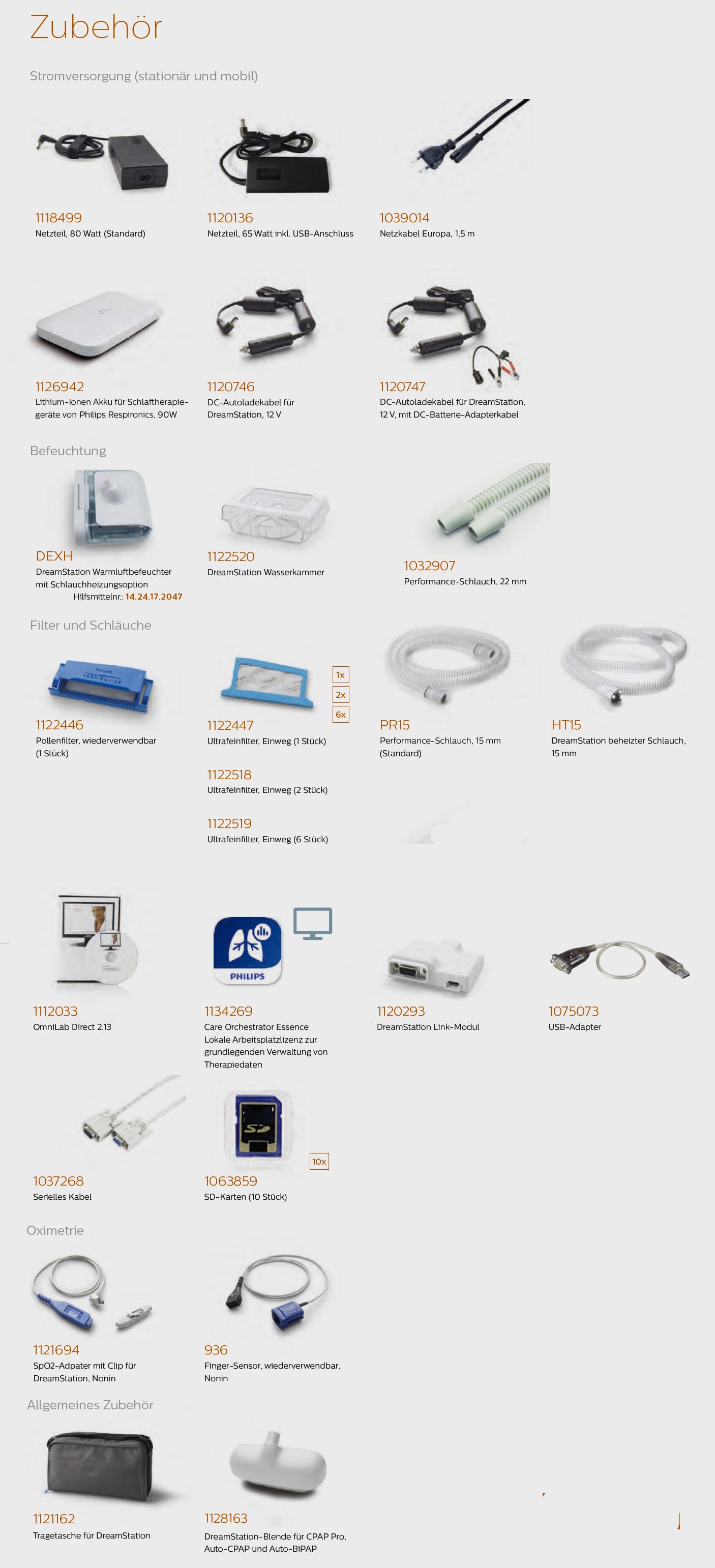 Philips dreamstation CPAP BiPAP accessories