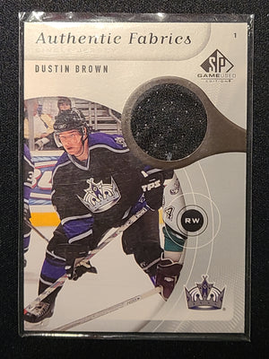 2005-06 SP Game Used AUTHENTIC FABRICS JERSEY # AF-DB DUSTIN BROWN LA KINGS