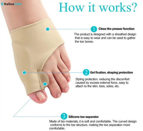 Our sleeve is designed to provide relief from discomfort and pain associated with bunions