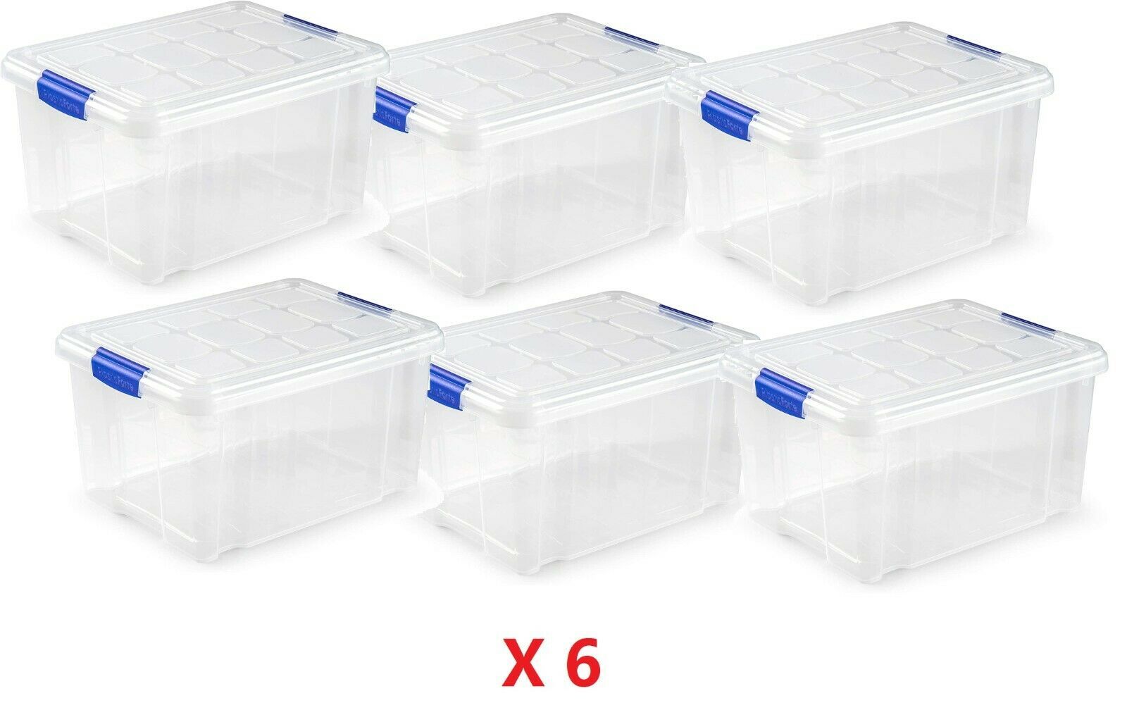 Cajas de Plástico almacenamiento, TRANSPARENTE, 16 Litros, sin ruedas, – Market