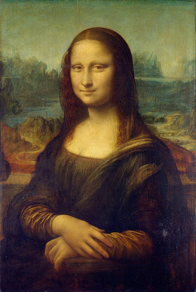 he Mona Lisa digitally retouched to reduce the effects of aging. The unretouched image is darker