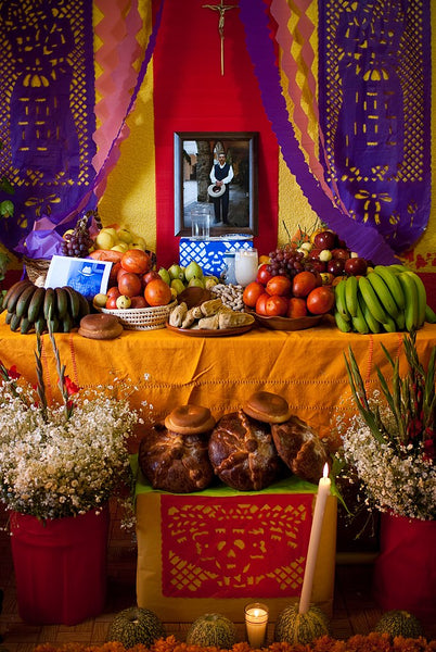 Traditional altar for the Day of the Dead in Milpa Alta, Mexico City.