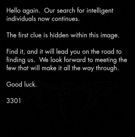 The second puzzle from Cicada 3301