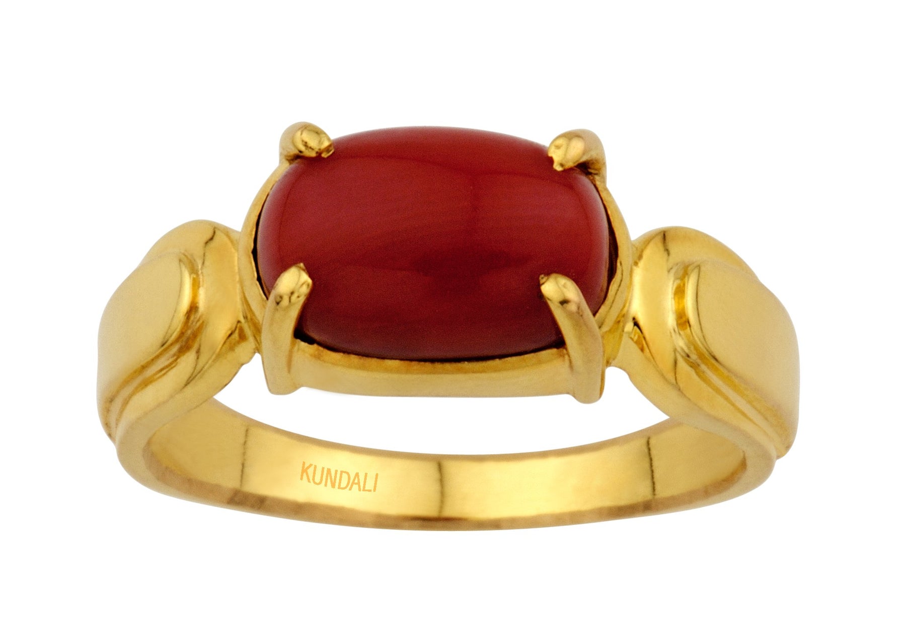 10.25 Ratti igl Certified Natural CoraL Munga) GOLD Ring For Men And Women  GOLD Coral Ring