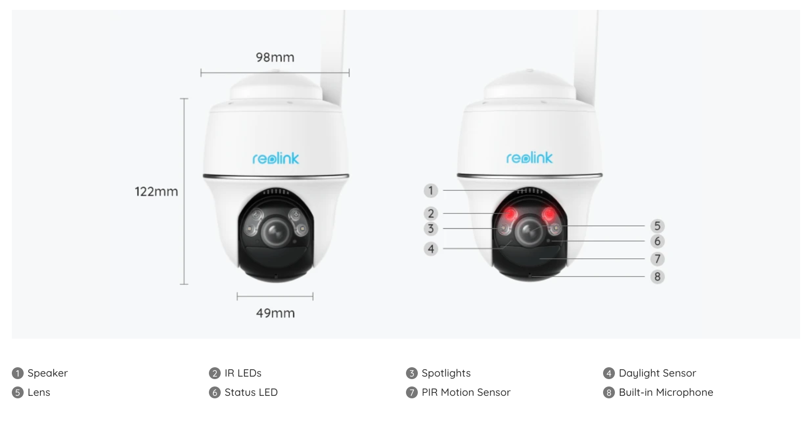 Reolink - Argus 4K Ultra PT Spotlight Security Battery Camera Kit