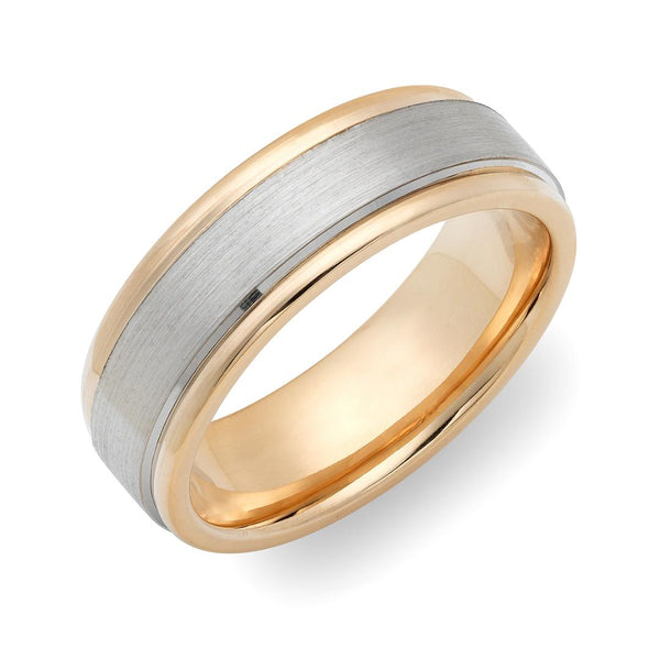 Mens two tone store wedding bands plain