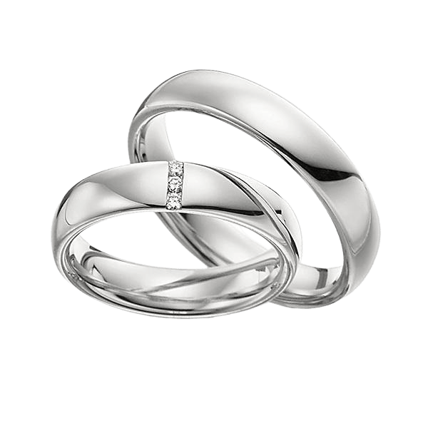 His & Hers Wedding Rings, Diamond Matching Bands, Couple Wedding Bands Set,  Half Eternity Rings, Unique 1.54 Carat 14K White Gold