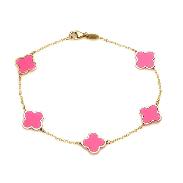 Rose Gold Four Leaf Clover Bracelet – LexLets Jewellery