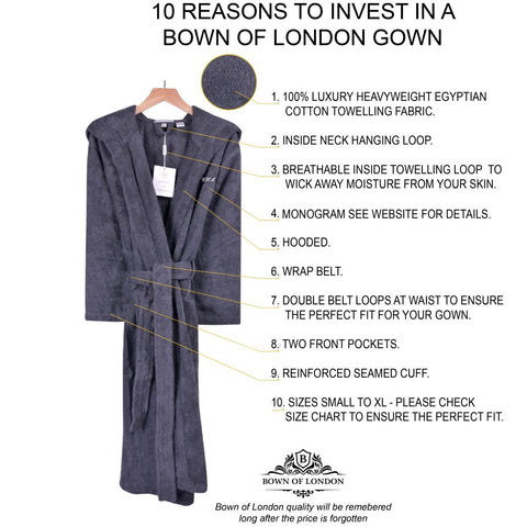 Women's Heavyweight Hooded Nua Cotton Dressing Gown - Dark Grey 10 Reasons to invest content