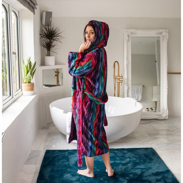 Women's Hooded Robe - Multicolor – Bown of London USA