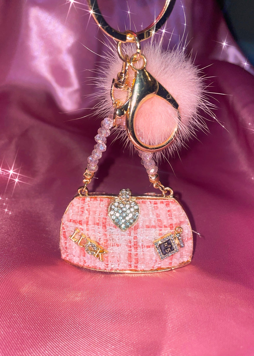 Tweed Handbag Keychain – Divine Bby LLC