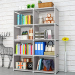 Double Rows  8 Cube Decorative Display Stand Toys Storage Rack Bookcase Cabinet Organizer - westwindinterprise