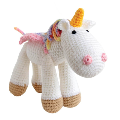 Crochet Plush Rainbow Unicorn