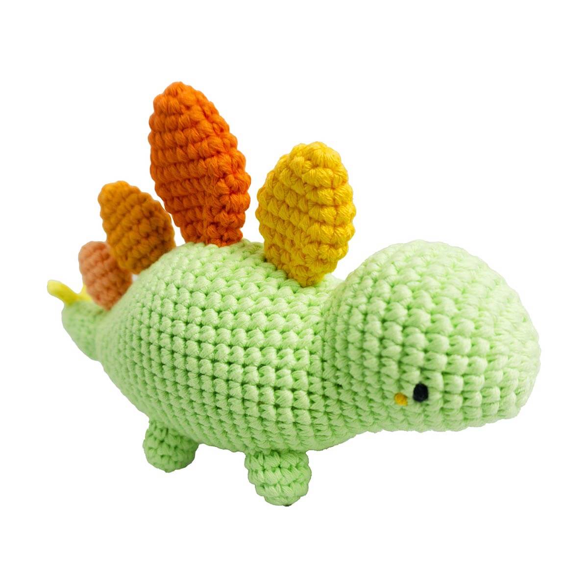 Dinosaur Rattle Stegosaurus Handmade Plush Toy