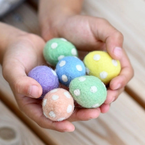 Handmade Organic Felt Easter Eggs