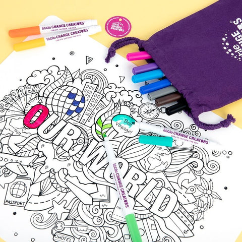 Re-FUN-able™ Reusable Colouring Mat Set