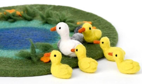 Handmade Felt Duck Pond Play Mat