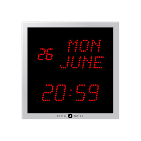 Horloge professionnelle LEDICA® ALPHA CARREE 7.M calendrier