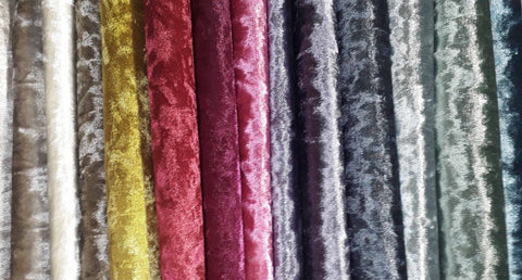 Crushed Velvet Fabric | BedHut