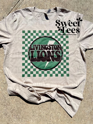 Lions Checker Bolt tee - Sweet Tees