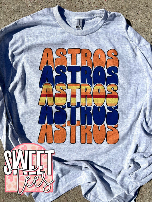 Astros Retro Block Sweatshirt – Sweet Tees